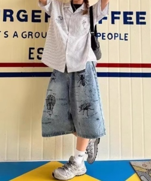lilful ハーフパンツ ワイドパンツ ジーンズ 「26年春夏新作