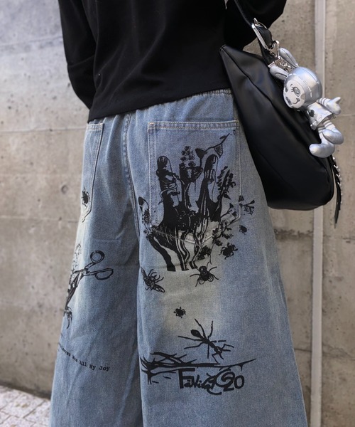 lilful ワイドパンツ ハーフパンツ ジーンズ 短パン 「26年春夏新作