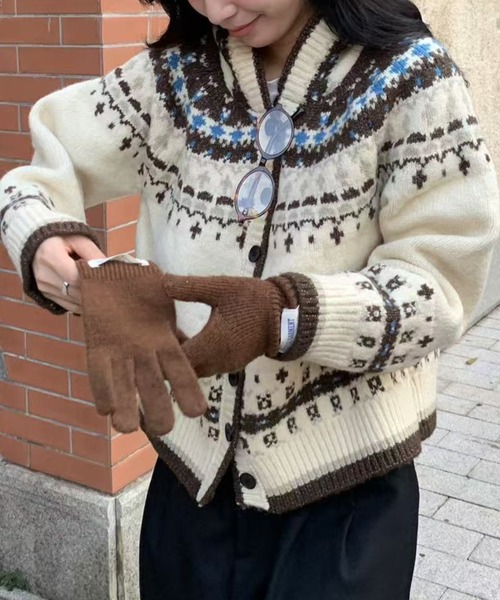 「CREARE -LINO-」 ニットカーディガン FREE グレー レディース_画像4