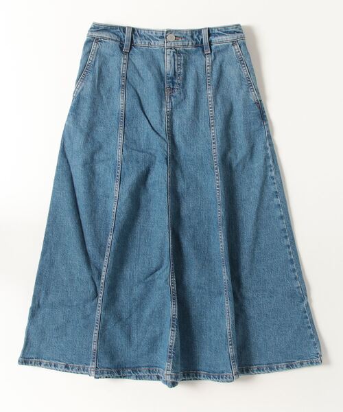 「BANANA REPUBLIC FACTORY STORE」 デニムスカート 8 ダークインディゴブルー レディースの画像
