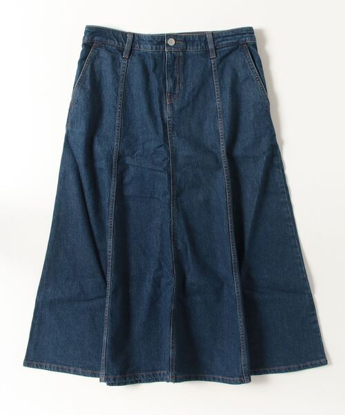 「BANANA REPUBLIC FACTORY STORE」 デニムスカート 8 ダークインディゴブルー レディースの画像