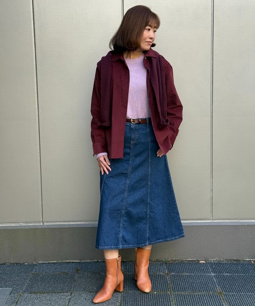 「BANANA REPUBLIC FACTORY STORE」 デニムスカート 8 ダークインディゴブルー レディースの画像