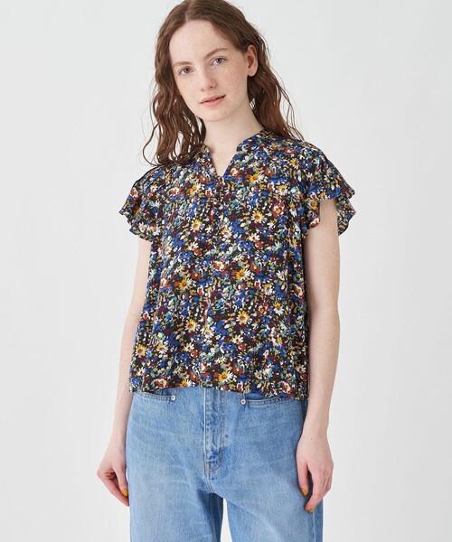 「SOULEIADO」 半袖ブラウス 36 レッド系その他 レディース_画像3