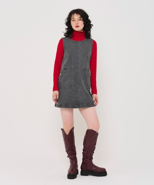「TINA:JOJUN」 サロペットスカート M ブルー レディース_画像5
