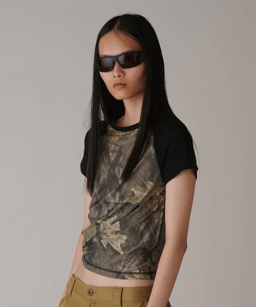 INSCRIRE（アンスクリア） tシャツ 半袖 Cotton Silk Raglan Short