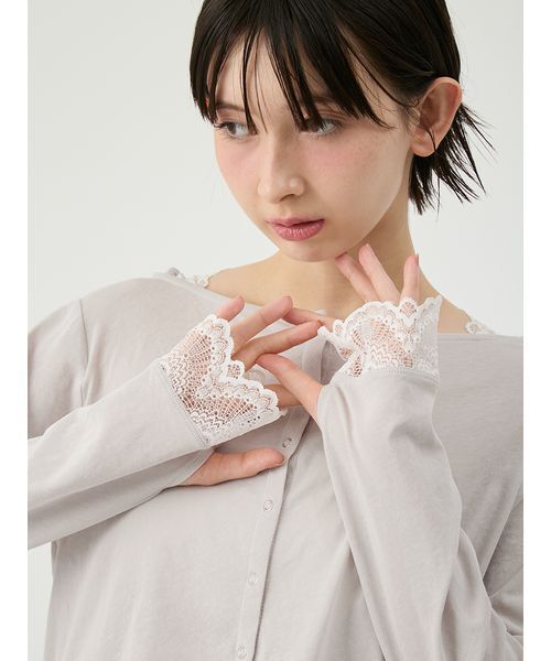 LILY BROWN（リリーブラウン） tシャツ 「UVカット/接触冷感」レース