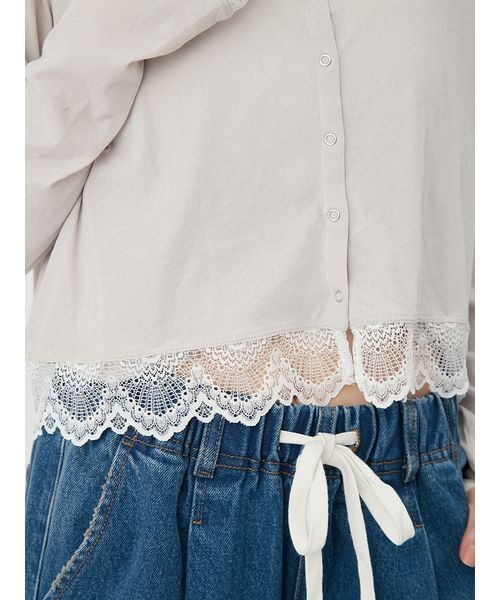 LILY BROWN（リリーブラウン） tシャツ 「UVカット/接触冷感」レース