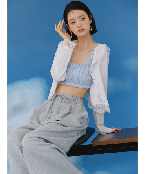 LILY BROWN UVカット/接触冷感レースフーディトップス【新品タグ付き✨ LILY BROWN（リリーブラウン） tシャツ 「UVカット/接触冷感」レース