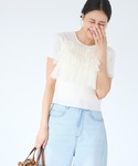 ニット セーター 「WEB限定セール」半袖フリ...の詳細画像1