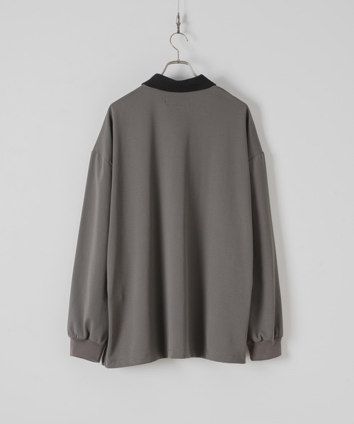 「DOOPZ」 長袖ポロシャツ MEDIUM グレー メンズ_画像9