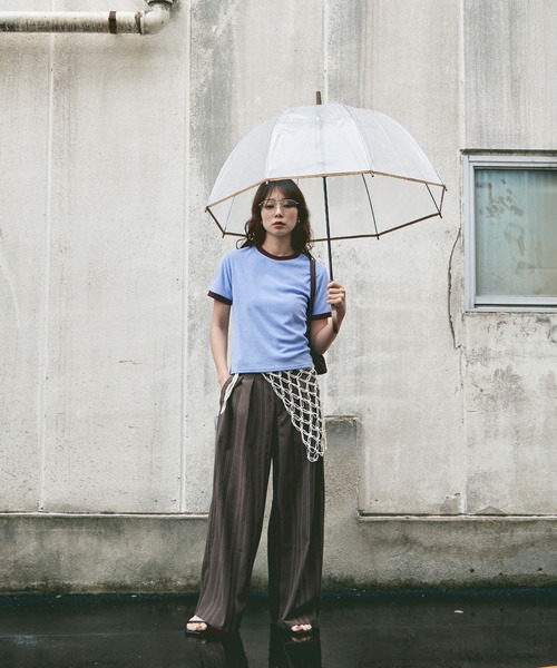 etoll.（エトル） tシャツ 半袖 パイル地リンガーネックTシャツ 夏服