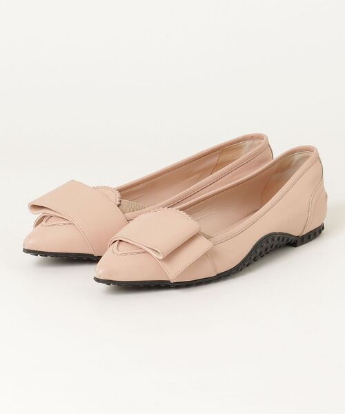 【希少 新品未使用】 トッズ Tod's ローファー パンプス フラットシューズ TOD'S（トッズ） フラットパンプス 37 ベージュ レディース : ZOZOTOWN