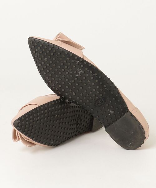 【美品】TOD’S トッズ フラットパンプス スエード ベージュ 38 スタッズ TOD'S トッズ パンプス フラット フリンジ ピン スエード 37 TOD'S