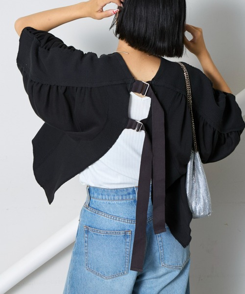 「etsinta」 7分袖カットソー ONE SIZE ベージュ レディース_画像5