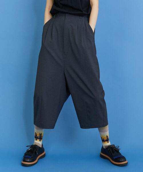 フラボア　黒 ストレッチ サルエルパンツ FRAPBOIS（フラボア） サルエルパンツ 1 グレー レディース : ZOZOTOWN