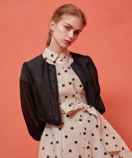 「LOULOU WILLOUGHBY」 シャツワンピース 1 ホワイト系その他 レディース_画像2