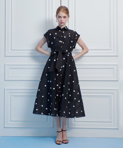 「LOULOU WILLOUGHBY」 シャツワンピース 1 ホワイト系その他 レディース_画像5