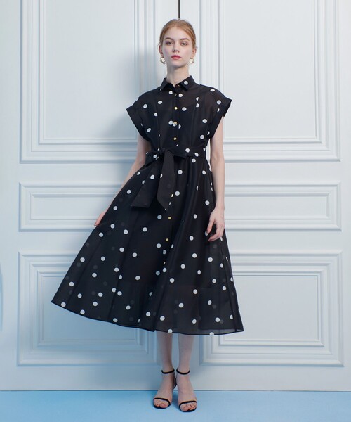 「LOULOU WILLOUGHBY」 シャツワンピース 1 ホワイト系その他 レディース_画像6