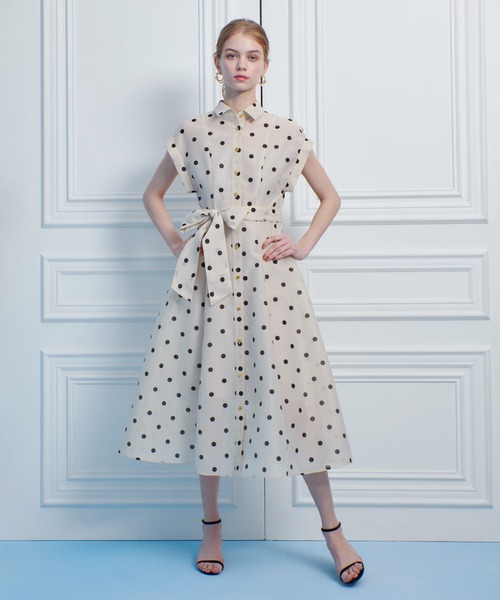 「LOULOU WILLOUGHBY」 シャツワンピース 1 ホワイト系その他 レディース_画像8