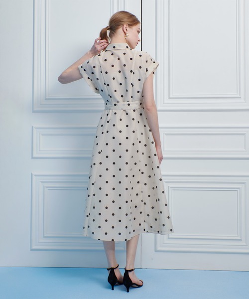 「LOULOU WILLOUGHBY」 シャツワンピース 1 ホワイト系その他 レディース_画像9