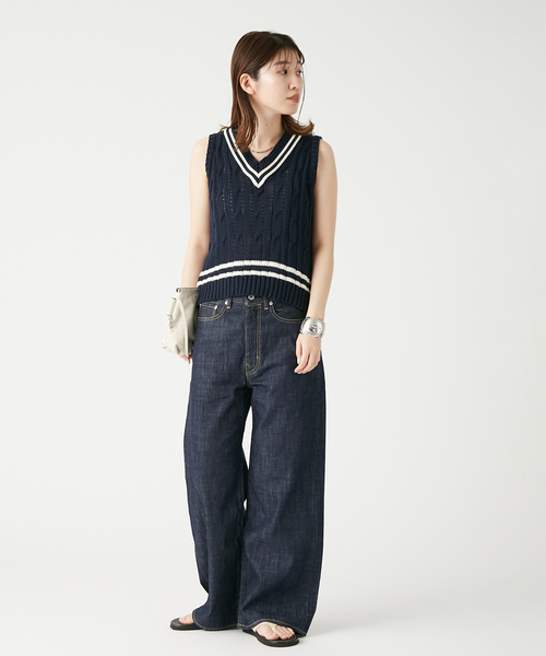 「James Charlotte」 ニットカーディガン 36 アイボリー レディース_画像7