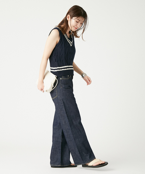 「James Charlotte」 ニットカーディガン 36 アイボリー レディース_画像8