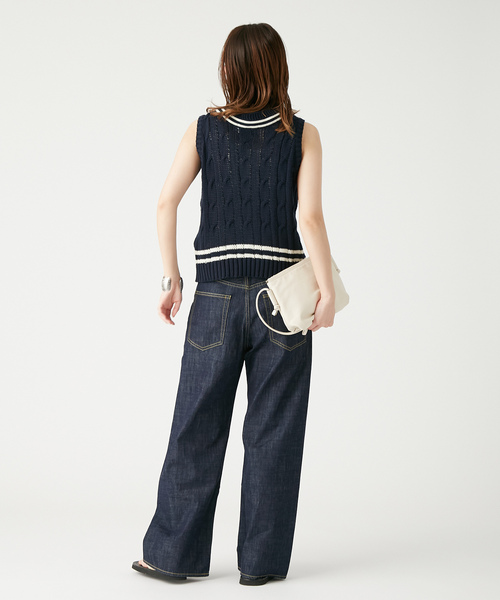 「James Charlotte」 ニットカーディガン 36 アイボリー レディース_画像9