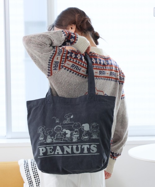 「PEANUTS」 トートバッグ FREE ブラック レディース_画像6