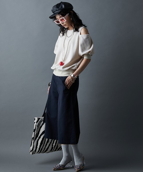 「GEVS.」 「SMIKE LAND」半袖カットソー LL ブラック レディース_画像2