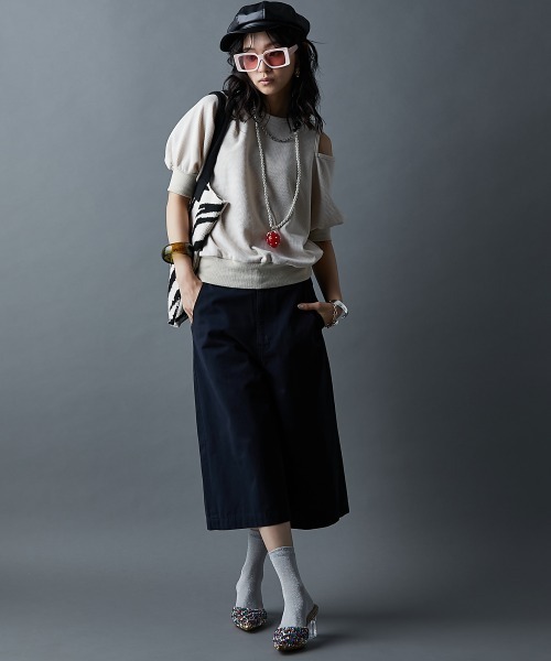 「GEVS.」 「SMIKE LAND」半袖カットソー LL ブラック レディース_画像6