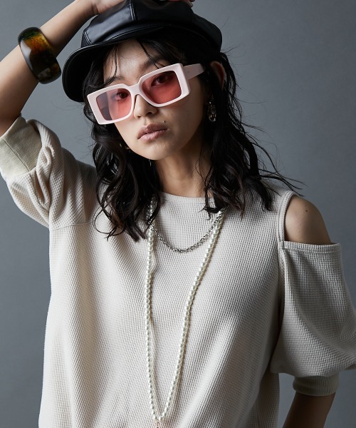 「GEVS.」 「SMIKE LAND」半袖カットソー LL ブラック レディース_画像9
