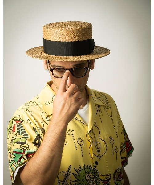 Mr.FATMAN ブラックハット Lサイズ Mr.FATMAN 「MRFATMAN」 ストローハット L ブラック メンズ : ZOZOTOWN