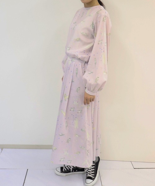 「haupia」 長袖ブラウス MEDIUM ネイビー レディース_画像5