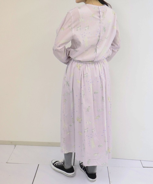 「haupia」 長袖ブラウス MEDIUM ネイビー レディース_画像6