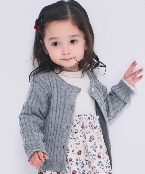 Polo Ralph Lauren ケーブルニット カーディガンキッズ グレー Polo Ralph Lauren Childrenswear ラルフローレン カーディガン