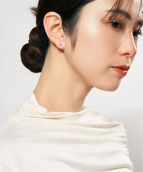 Jewel closet by L&Co. ピアス 「誕生石」K10 アコヤパール×カラー