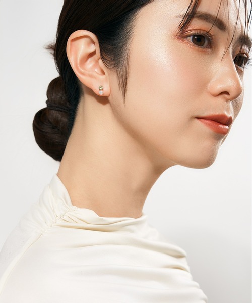 Jewel closet by L&Co. ピアス 「誕生石」K10 アコヤパール×カラー