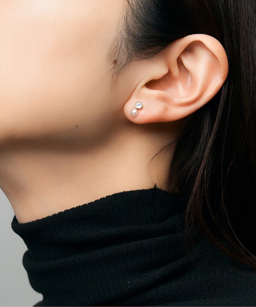 Jewel closet by L&Co. ピアス 「誕生石」K10 アコヤパール×カラー