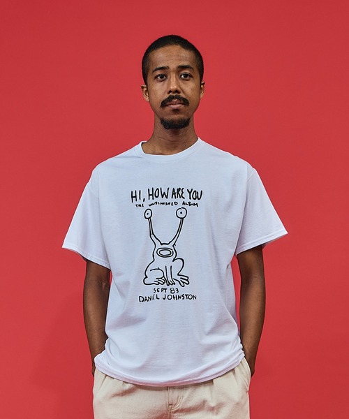 DANIEL JOHNSTON（ダニエルジョンストン） tシャツ S/S PRINT TEE ”HI