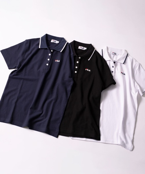 FILA ポロシャツ ポロ FILA/フィラ ブランド ロゴ 衿ライン ワン