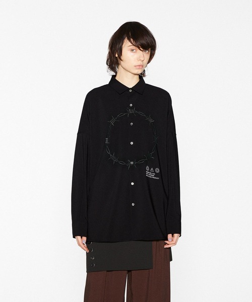 SHAREEF（シャリーフ） シャツ BARBED WIRE”emb. L/S SHIRTS メンズ