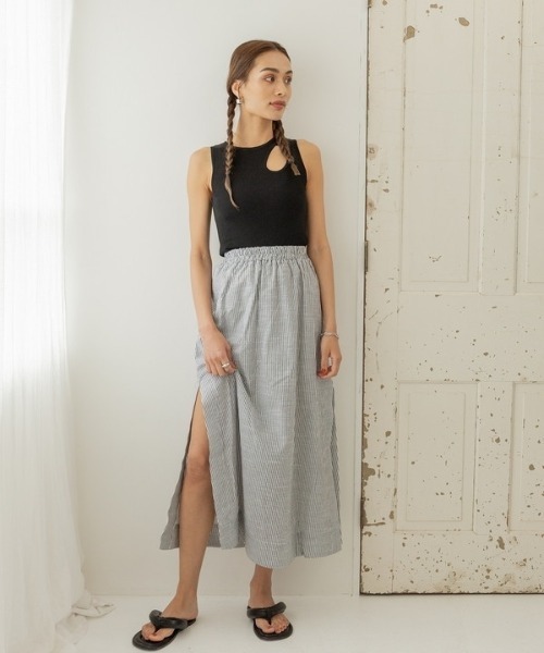 スカート CHECK&STRIPE LONG SKIRT ZOZOTOWN PayPayモール店 - 通販 ...