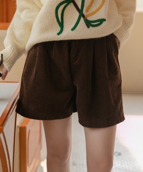 新品未使用 Lサイズ 日本製 コーデュロイショート パンツ コーデュロイルーズショートパンツ レディース : ZOZOTOWN