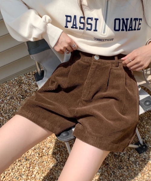 パンツ コーデュロイルーズショートパンツ レディース : ZOZOTOWN