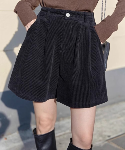 パンツ コーデュロイルーズショートパンツ レディース : ZOZOTOWN