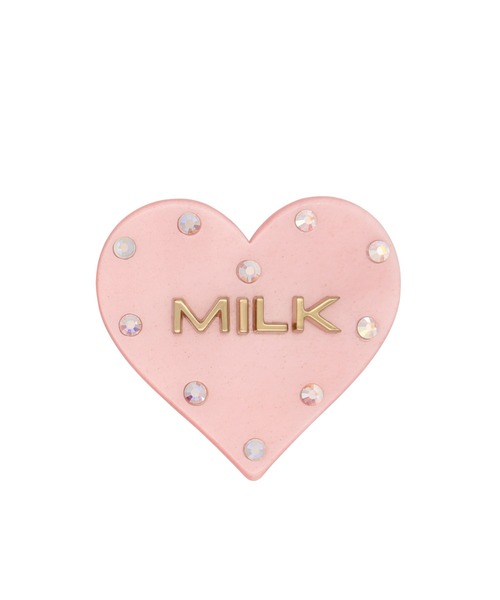 未使用 milk パール ハート ヘアクリップ バレッタ ピンクパステルホワイト MILK（ミルク） ヘアクリップ デラックス ハートバレッタ : ZOZOTOWN