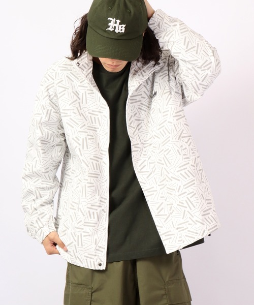 FUNALIVE ナイロンジャケット Sunsweet 総柄ナイロンコーチジャケット