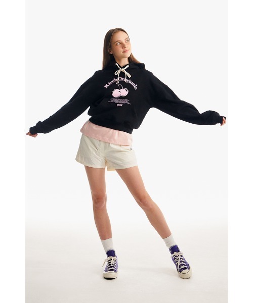 パーカー KIRSH CHERRY ARCH LOGO CROP HOODIE キルシーチェリーアーチロゴクロップフーディー レディース セール】KIRSH CHERRY ARCH LOGO CROP HOODIE/キルシーチェリー