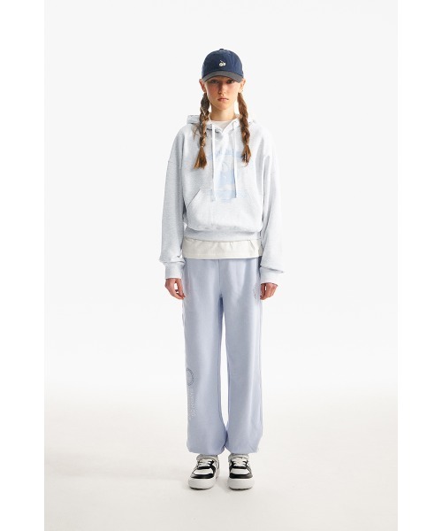 パーカー KIRSH CHERRY ARCH LOGO CROP HOODIE/キルシーチェリー