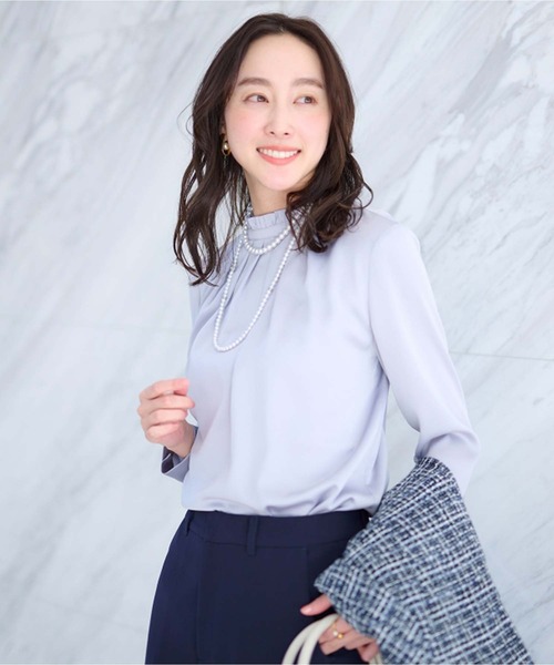 untitle 礼服ホワイトブラウスネイビースカートセット